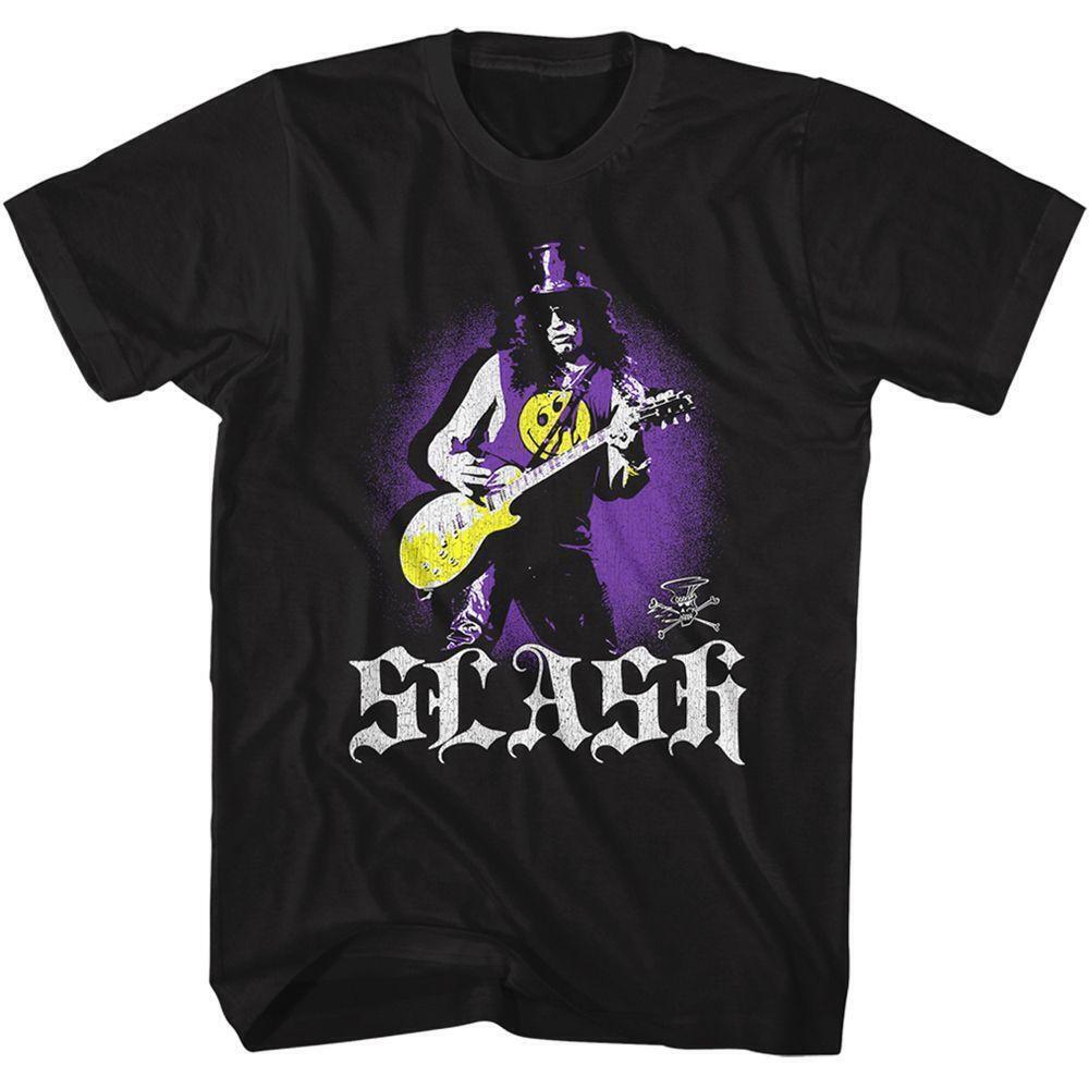 Slash Guns N Roses 3 Eyed Smile Black Adult T Shirt